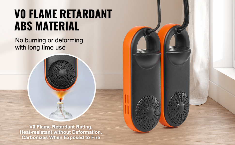 Сушарка для взуття VEVOR з 4 трубками та таймером, 200 Вт, сушарка для чобіт та взуття з тепловим обдувом