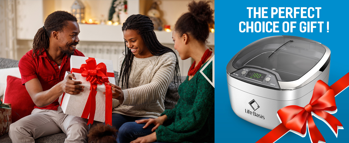 Ультразвукова ванна LifeBasis 850 мл для очищення окулярів, ювелірних виробів, зубних брекетів з LED підсвіткою