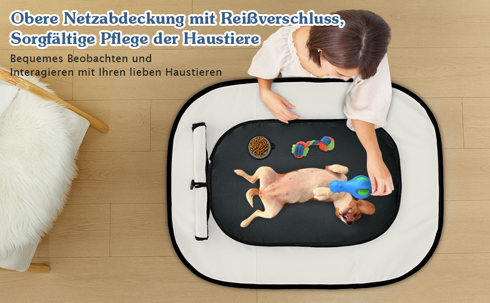 Pawaboo Переносний вольєр для тварин, складаний вольєр для собак з водонепроникного оксфорду, клітка для котів з сумкою, мискою, для цуценят, котів, кроликів, для дому та вулиці, зелений (90x70x60 см)