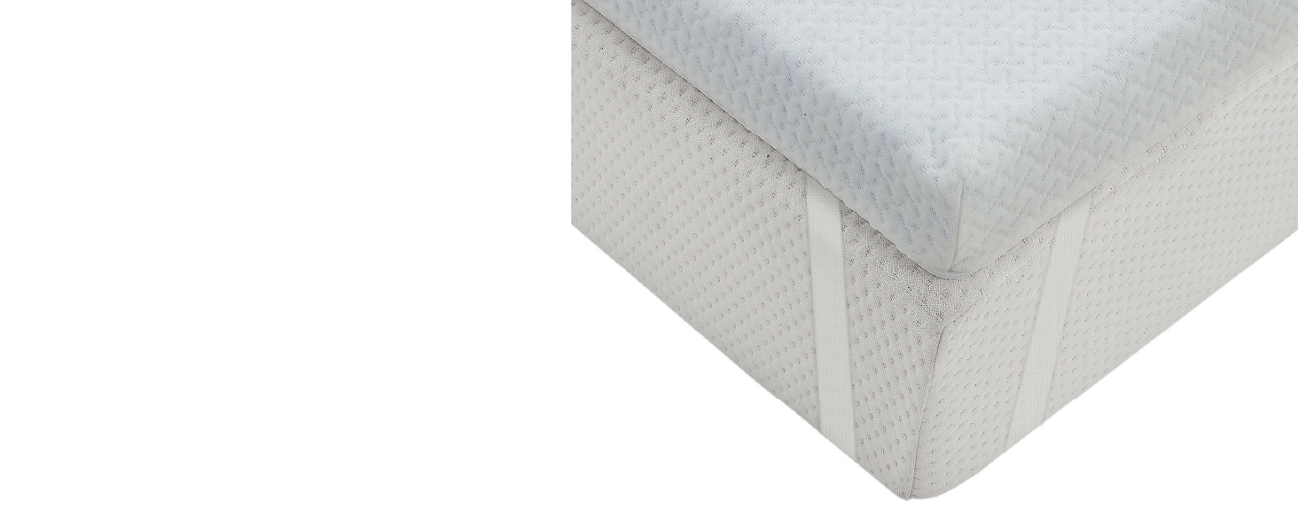 Juskys Topper 180x200 cm Memory Foam Topper, 7-Zone Orthopedic & Breathable, 7cm Height, H2 - H3 Firmness, Washable Cover - Mattress Topper, Mattress Pad