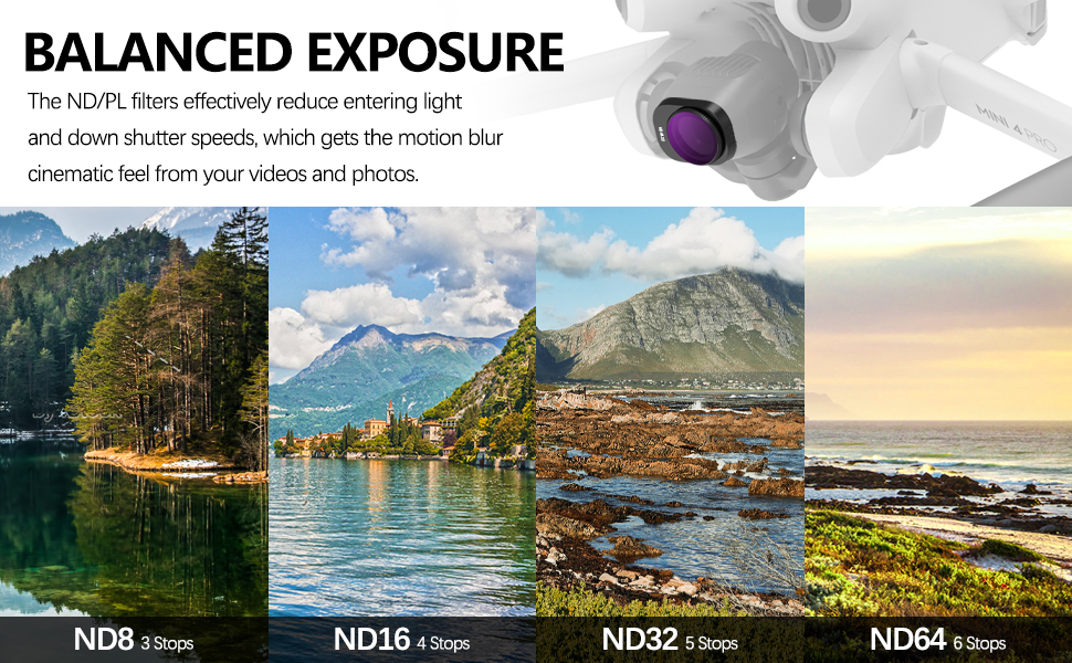 Набір ND фільтрів для DJI Mini 4 Pro - FPVtosky Mini 4 Pro ND Filter Set (6 шт.)