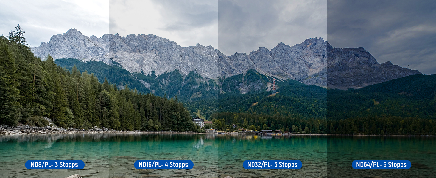 Набір фільтрів ND NEEWER для DJI Osmo Action 4/5 PRO: ND8, ND16, ND32, CPL (4 шт.)