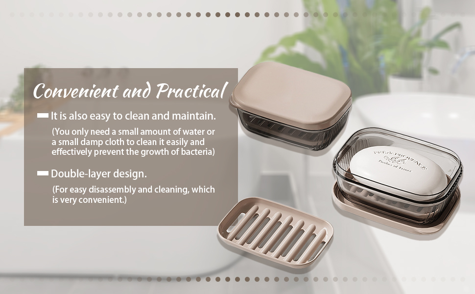 Водонепроникний тримач для мила з піддоном: для ванної кімнати, подорожей, кемпінгу