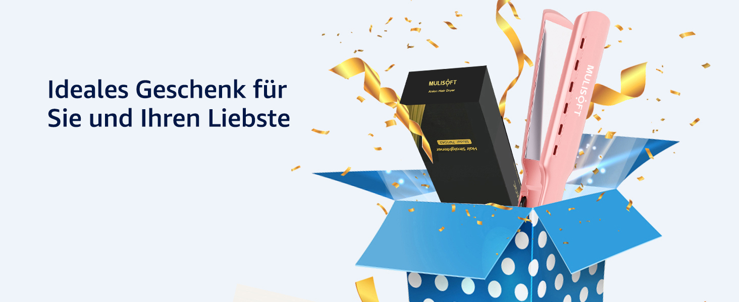 MULISOFT Професійний випрямляч для волосся з насадками для локонів, 45 мм, титанові пластини з нано-покриттям, швидкий нагрів 15с, 150-230°C, для мокрого та сухого волосся (Altrose)