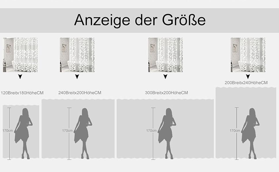 Штора для душу миюча біла, прозора 300x200 см, PEVA, з малюнком квіти-сніжинки, антигрибкова, для ванної кімнати