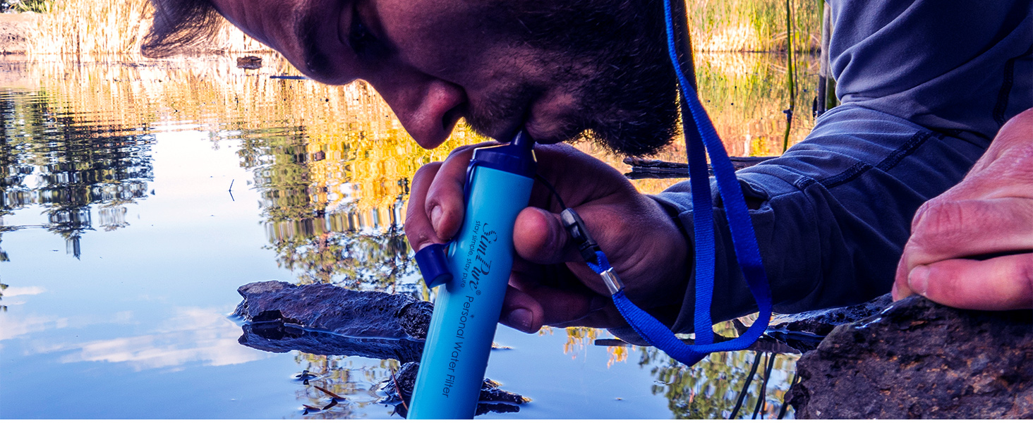 Портативний водяний фільтр SimPure Gravity 3L для кемпінгу та подорожей, з ременем і сумкою, фільтрація 0,1 мікрон, видаляє 99,9999% E.coli