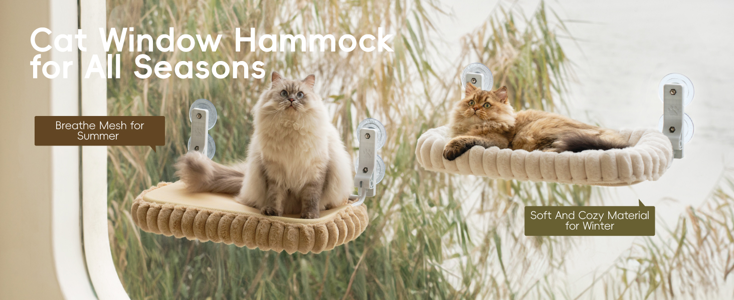 Лежанка для котів EDAGNY на вікно - гамак, м'яка знімною наволочкою, сталевий каркас, до 18 кг (зелений, M)