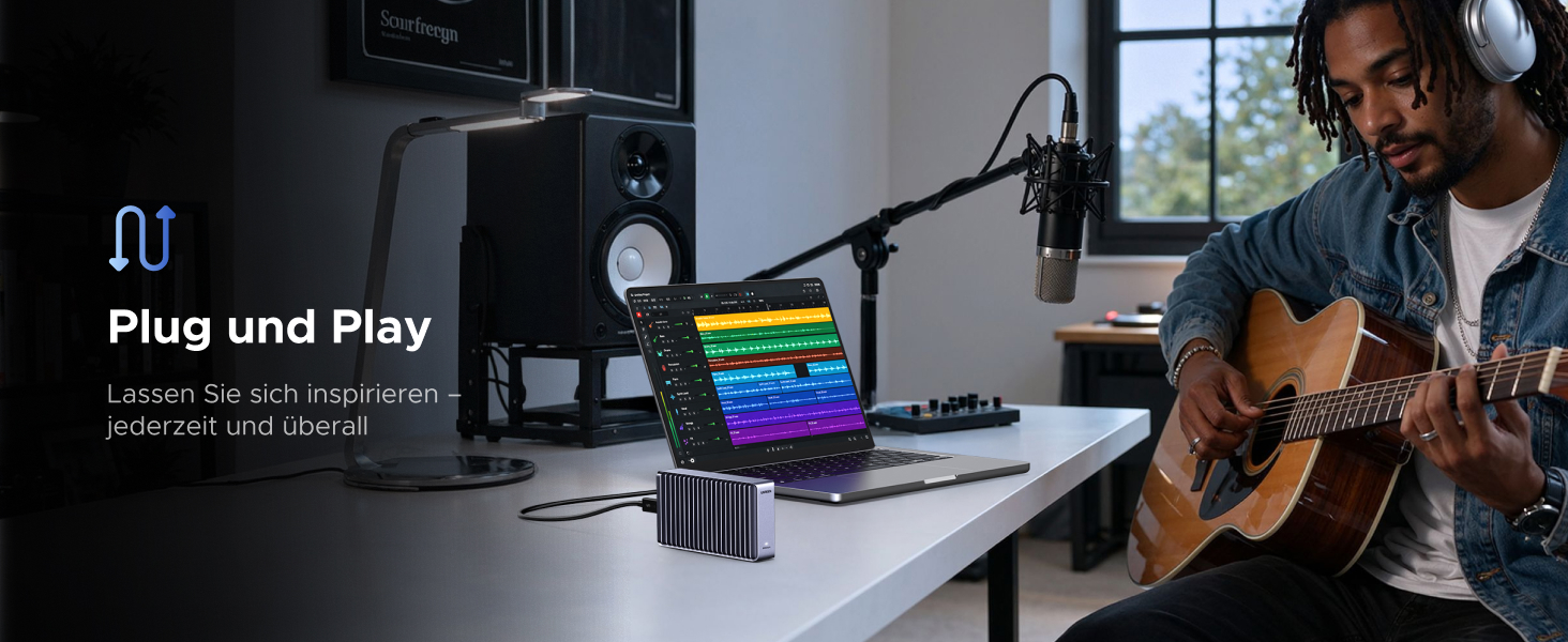 Зовнішній корпус для M.2 NVMe SSD UGREEN 80Gbps, сумісний з Thunderbolt 5/4 та USB4