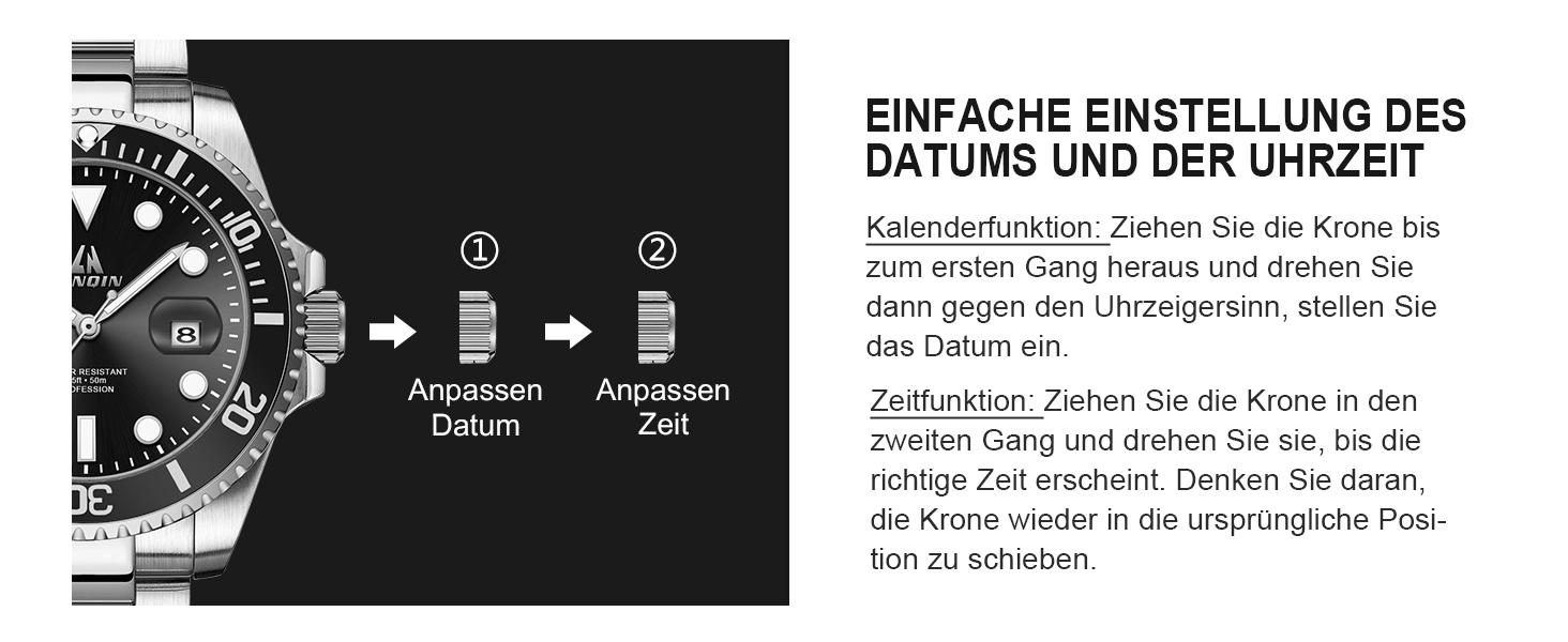 Годинник чоловічий LENQIN з нержавіючої сталі, водонепроникні, аналогові, кварцові, з датою, світні, модні, повсякденні годинники для чоловіків, срібно-чорний