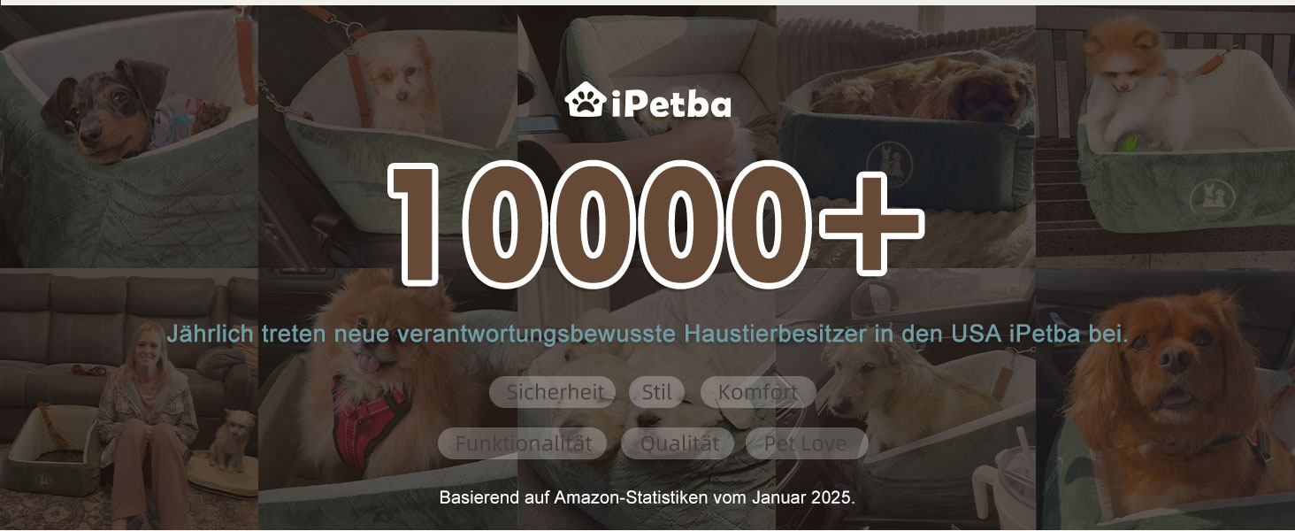 Автокрісло для собак iPetba - безпечне та зручне автокрісло для маленьких собак, захист від зіткнень, антиковзаюча поверхня, захист салону авто, знімне та миється, зелено-коричневе