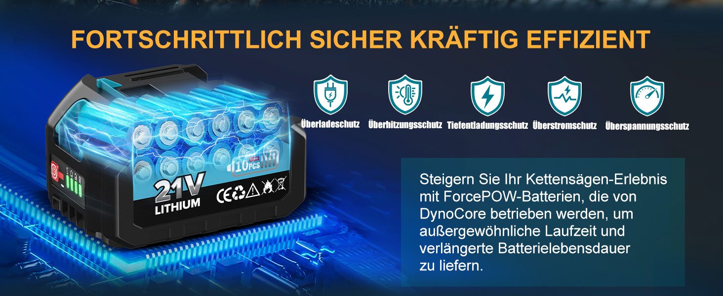 Акумуляторна міні-пила PowerCut X7 6 дюймів з автоматичним змащенням, 8000mAh, 2 акумулятори