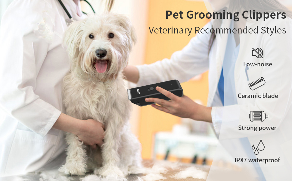 Професійний набір для грумінгу котів та собак Favrison: тиха машинка для стрижки, бездротовий триммер, зелений