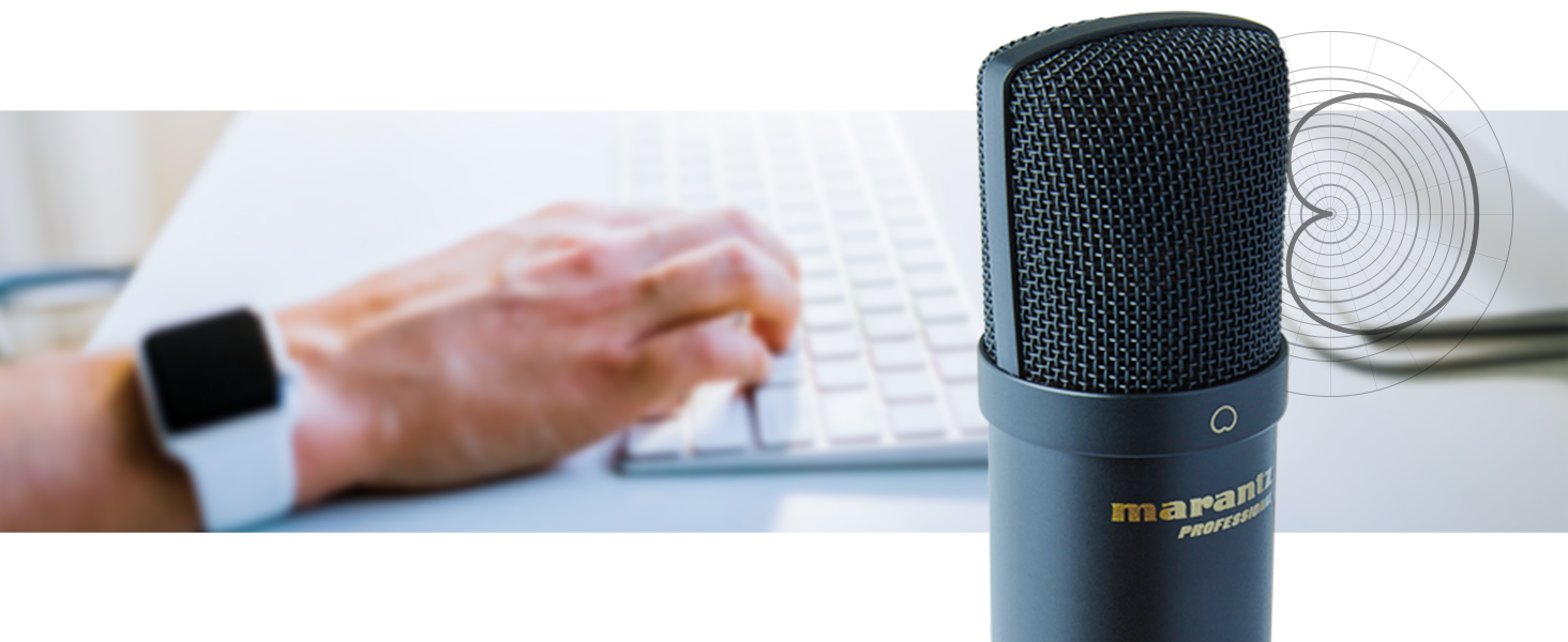 Marantz Professional MPM-1000U: USB мікрофон з великою мембраною та нирковою характеристикою для подкастів, студії та геймінгу