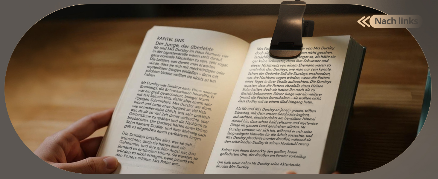 LED лампа для читання Nixtrve з кріпленням на книгу, USB-C, регулювання яскравості, 3 режими температури кольору, гнучка на 360°, для дорослих та дітей