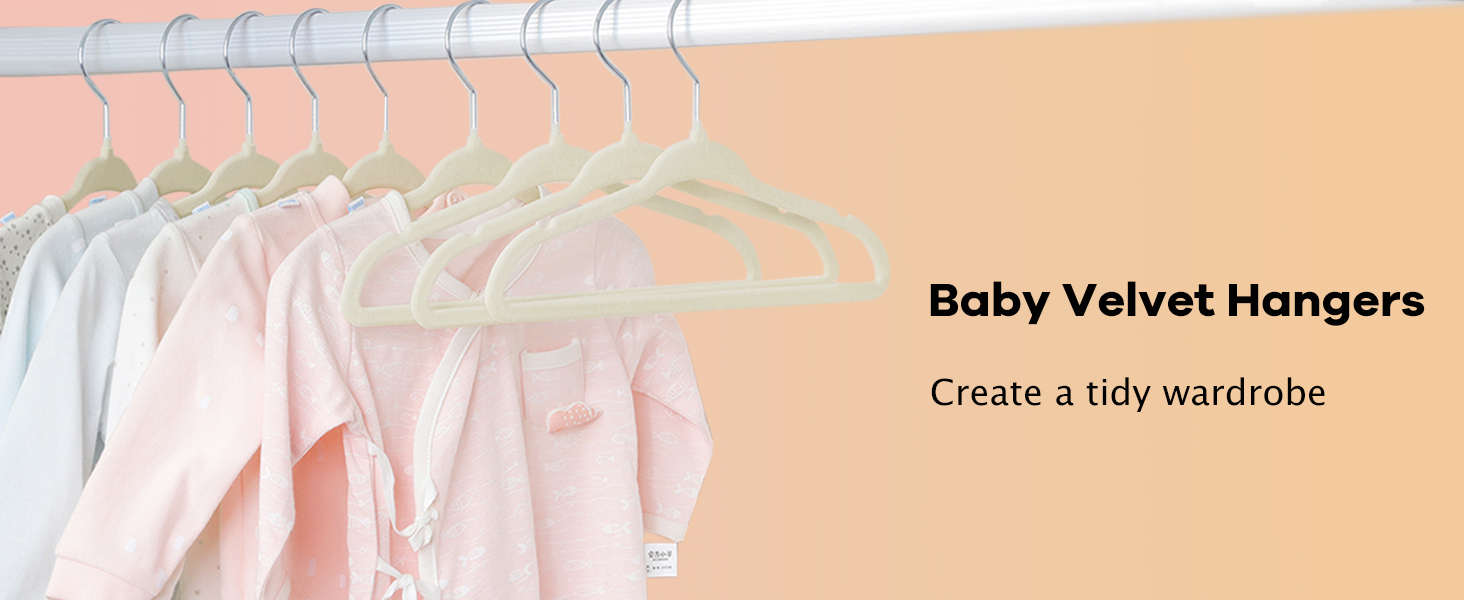 Плечики для дитячого одягу ManGotree з велюру, 30 шт. з обертовим гачком, плечики для дітей та дитячого одягу, бежеві