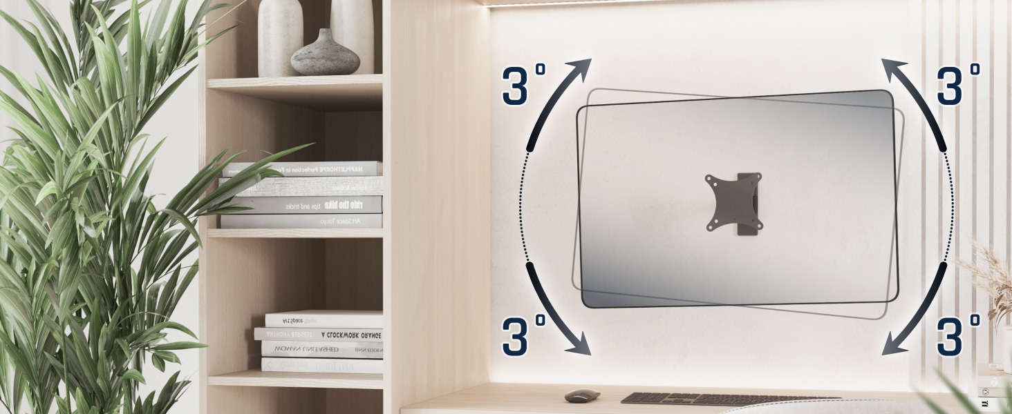 Настінне кріплення для монітора/телевізора RICOO S3911 13-34 дюйми VESA 75x75/100x100 поворотне