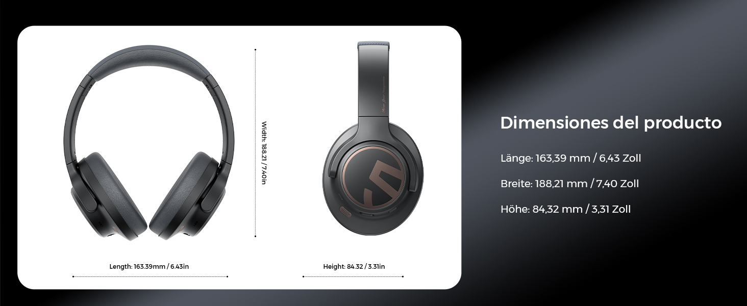 SoundPEATS Space: Бездротові навушники Over-Ear з гібридним ANC, ENC-мікрофоном та 40мм драйверами (білі)