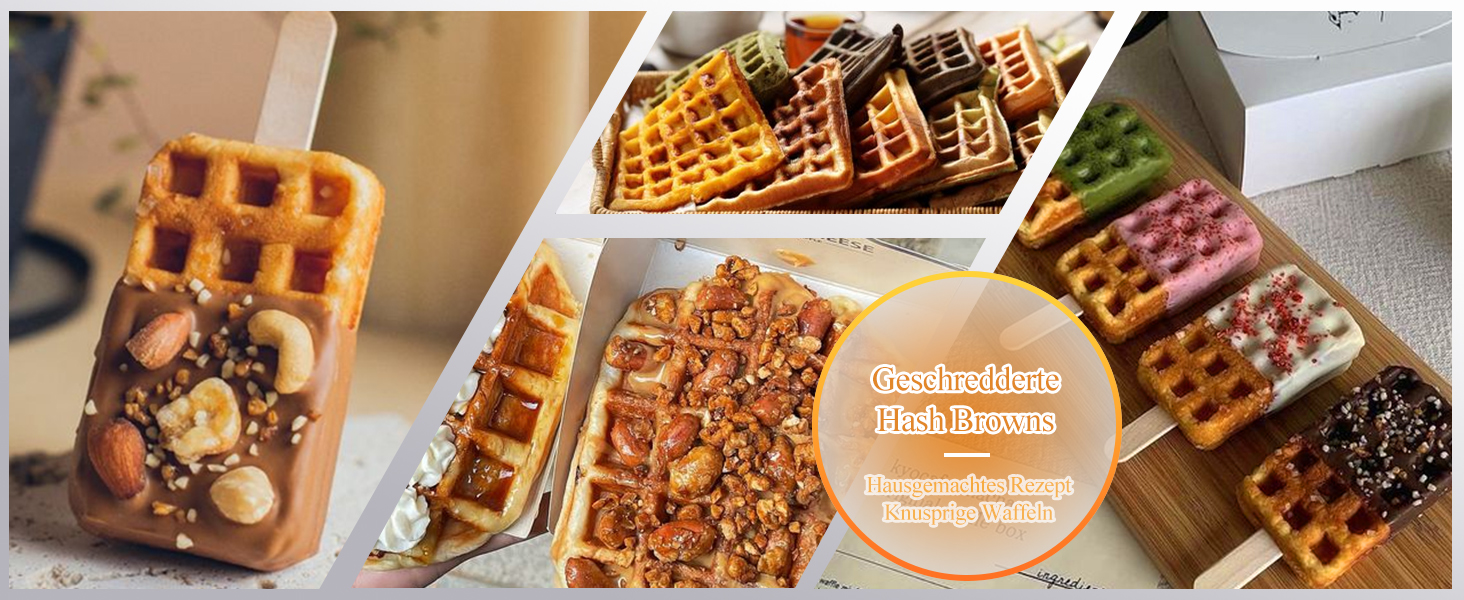 Електричний вафельниця FOHERE 2 шт. | 1200 Вт | Вафельниця, гриль для сендвічів, тостер | Антипригарне покриття