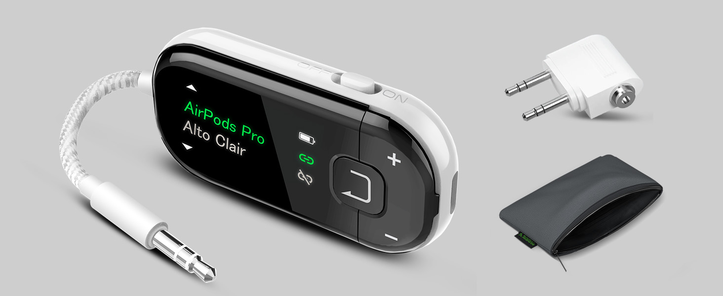 Bluetooth-адаптер для літака Avantree Voyager з підтримкою Auracast, білий