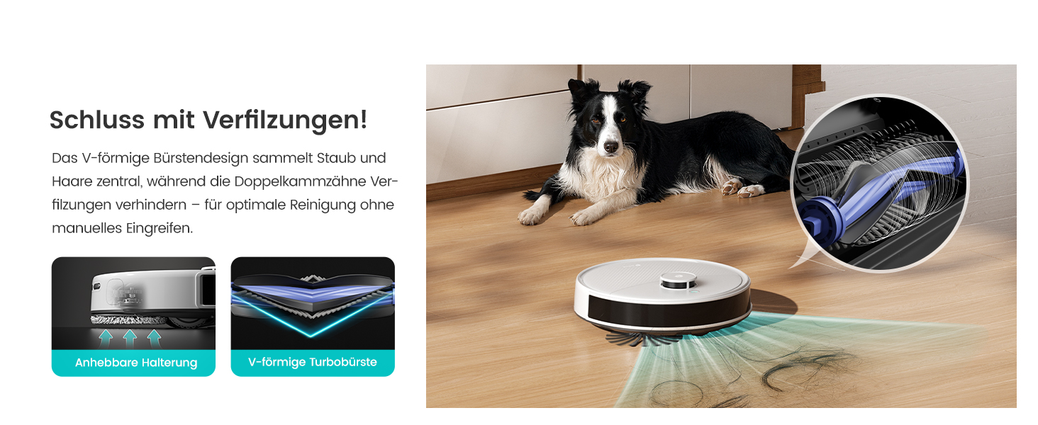 Робот-пилосос LEFANT M320 3-в-1 з функцією миття, 6000Pa, навігація, 800мл, 240хв, Wi-Fi, для тварин, килимів