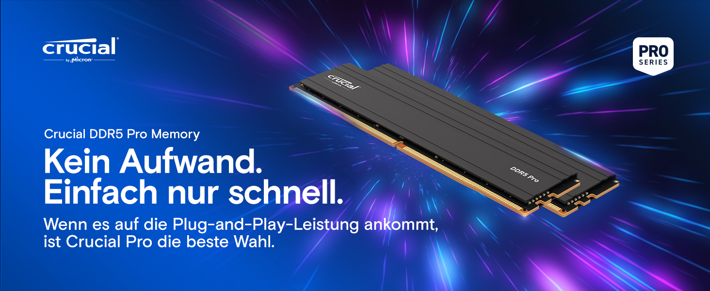 Crucial Pro DDR5 RAM 64GB (2x32GB) 5600MHz - Комп'ютерна пам'ять для ПК, Intel XMP 3.0 / AMD Expo