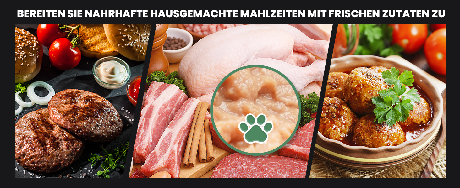 М'ясорубка електрична Huanyu 2000 Вт з сенсорним керуванням, багатофункціональна з 2 ножами та 3 дисками