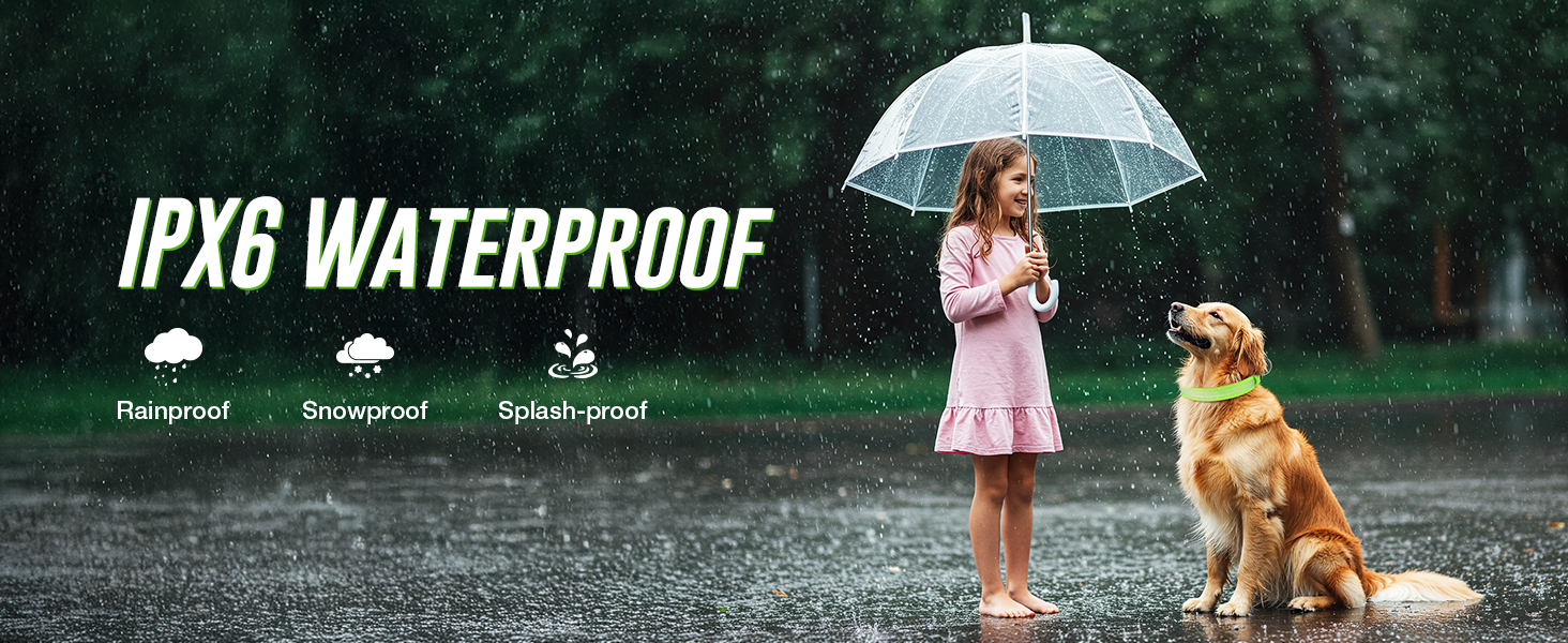 Світлодіодне нашийник для собак Jewyow 7-в-1, багатоквітний, USB-C, водонепроникний, для малих, середніх та великих собак - Синій, M