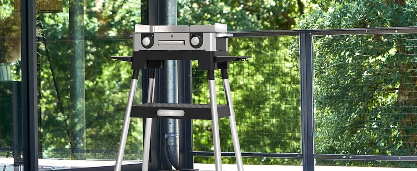 Електрогриль WMF Lono Master-Grill, 50x28 см, з регульованими зонами нагріву, нержавіюча сталь, для барбекю на вулиці