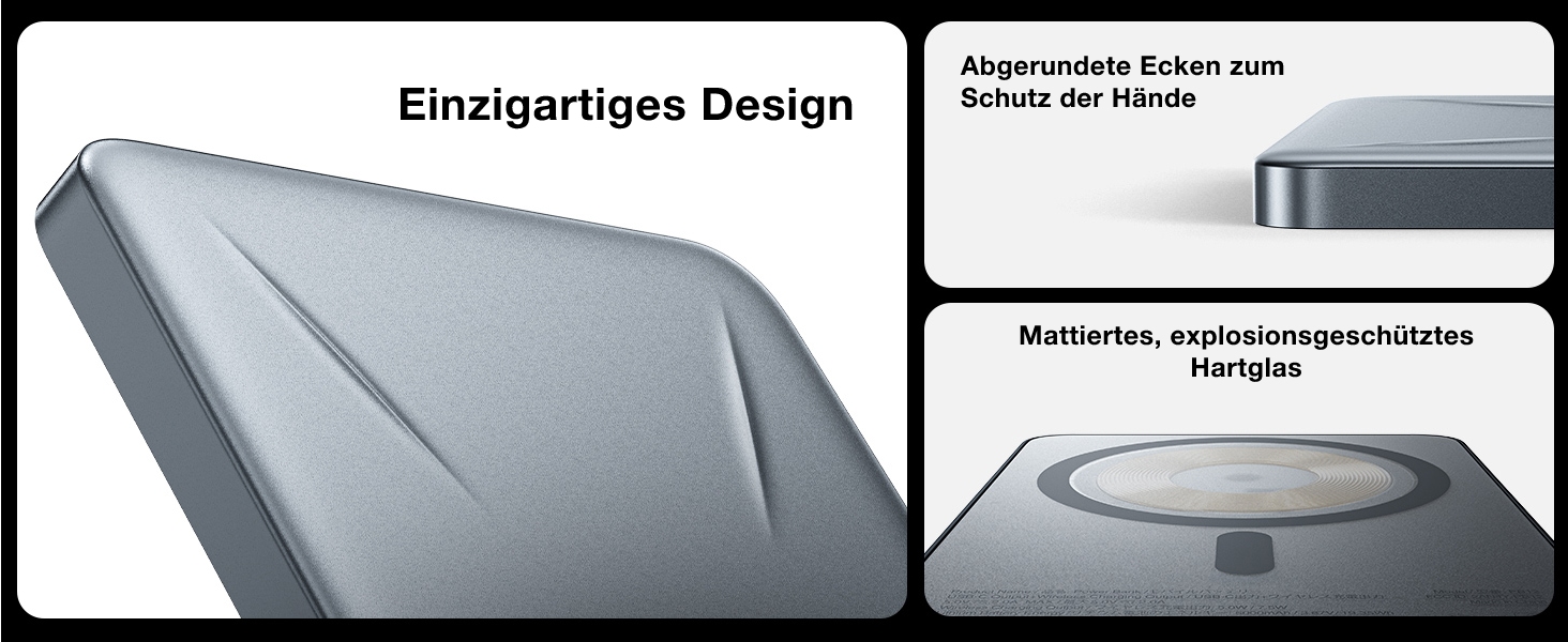 TORRAS MagPro Power Bank 5000mAh: Бездротова М'ягка Зарядна Батарея для iPhone з MagSafe, USB-C, Сірий