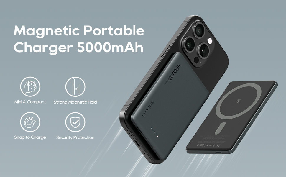 Power Bank Magsafe Ultra Slim 5000mAh 20W Gray - Бездротовий акумулятор для iPhone