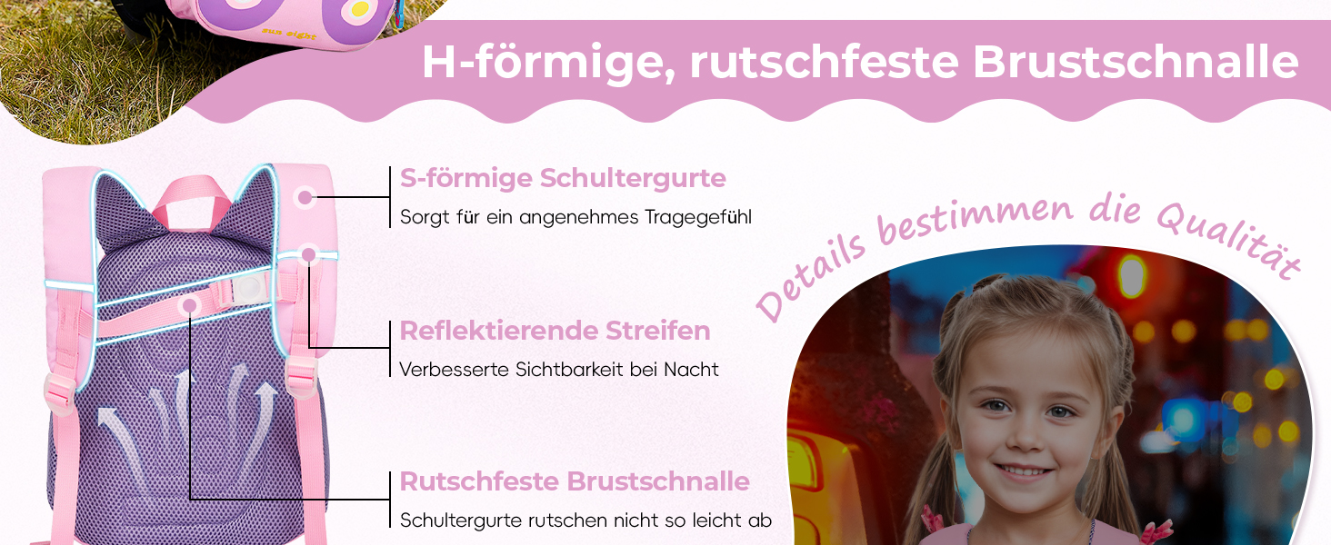 Дитячий рюкзак PROTAURI для школи, садочка та подорожей: рюкзак з малюнком тварин для дітей 3-5 років