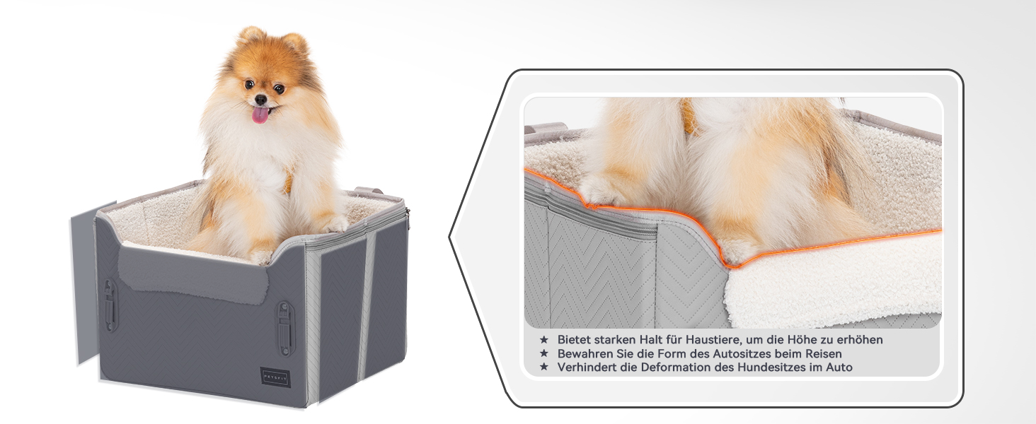 Автомобільний лежак для собак Petsfit - безпечний та зручний, сірий