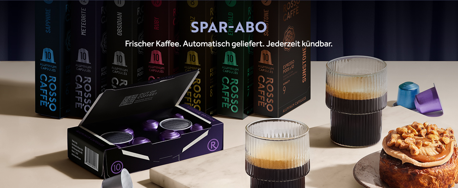 Капсули ROSSO CAFFÈ Nespresso Reserve Edition (80 шт.) - Мікс 8 сортів преміум еспресо, сумісні з Nespresso, Made in Italy