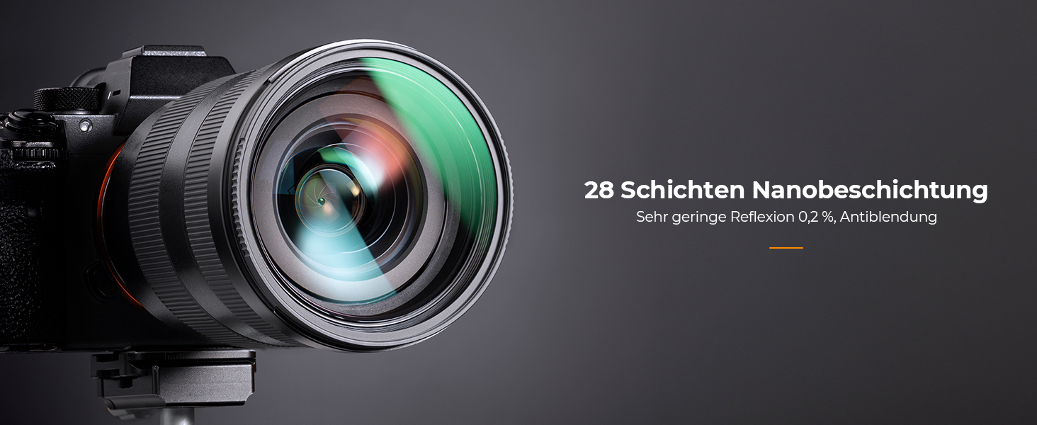 Фільтр UV K&F Concept Nano X-Serie 58mm Schott-Glas, 28 шарів MC, Super Slim, захист від ультрафіолету