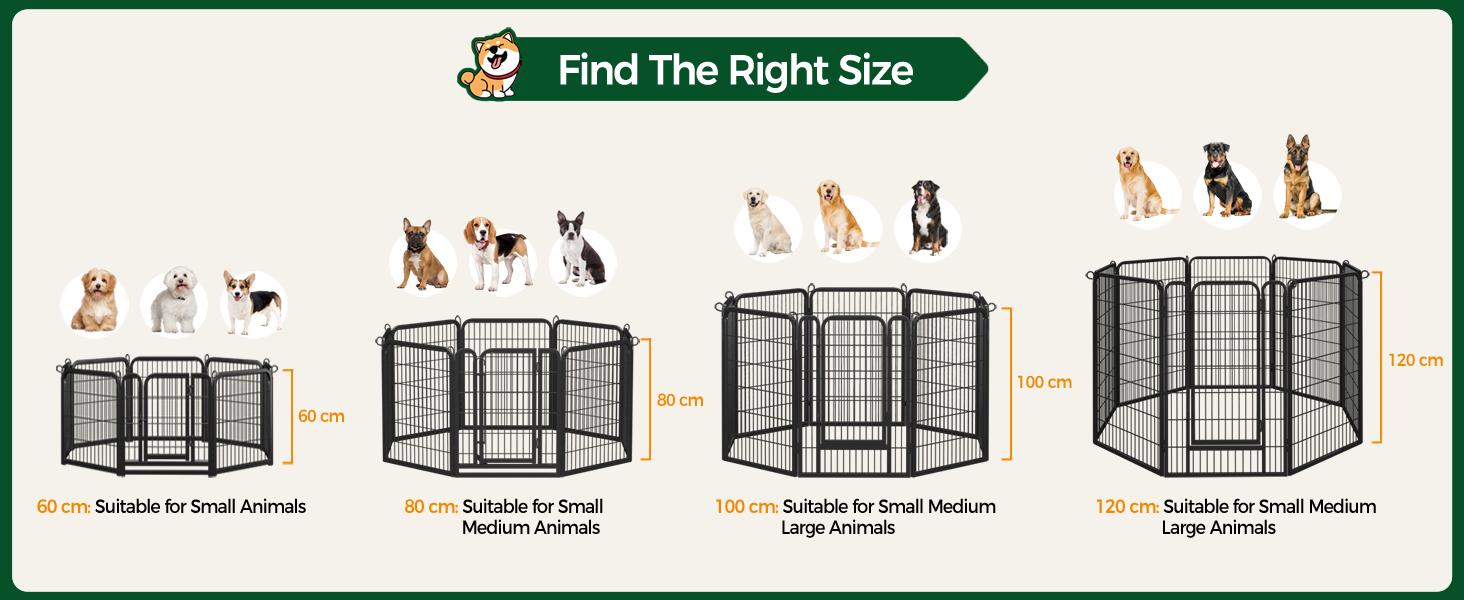 Лягу для цуценят Yaheetech, 12 секцій, 63 см, з 2 дверцятами, автоматичним замком, розкладний, для квартири та саду
