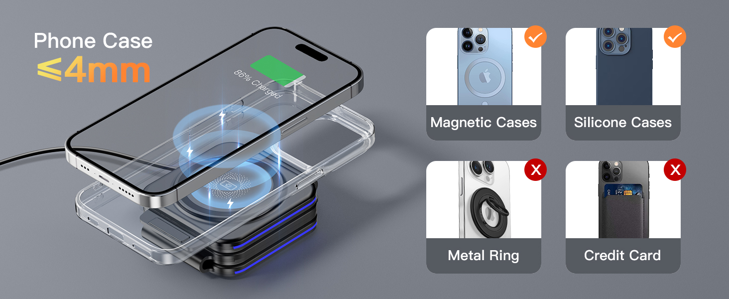 3-в-1 Бездротова зарядка для Apple Watch, iPhone та AirPods (сірий)