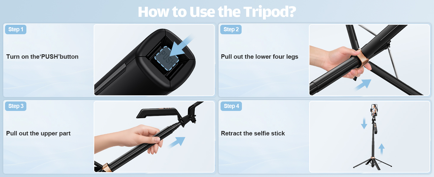 Avaspot штатив-селфістик 180,3 см з LED-підсвічуванням та пультом ДУ – для iPhone, Android, GoPro, камер