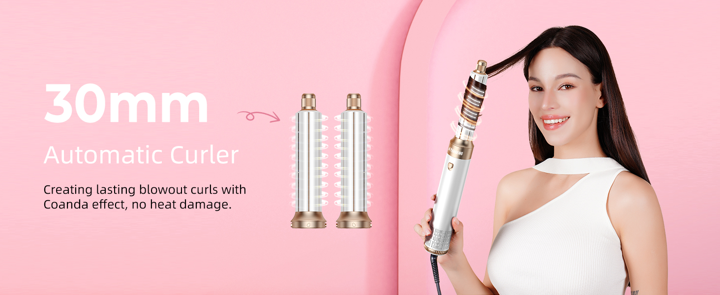 Atopskins Pro Air Styler 6 в 1: Фен-щітка, плойка, стайлер для волосся, сушка, укладка, для всіх типів волосся