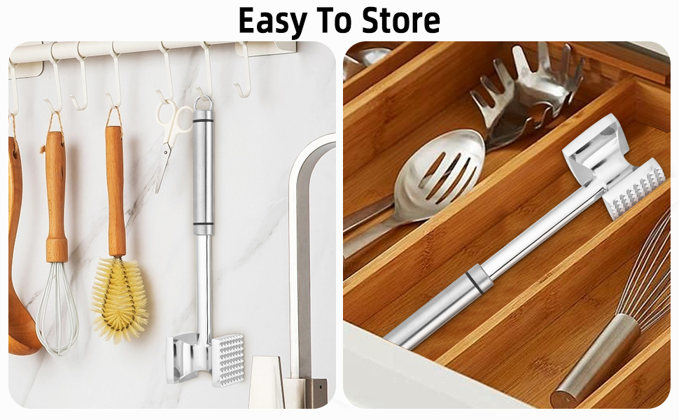  Fleischhmmer Bixury 27 см з нержавіючої сталі: подвійний м'ясорубка для кухні, ідеальний для шніцелів, котлет та стейків