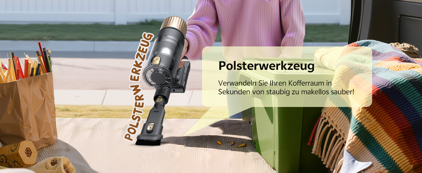 Бездротовий пилосос Ultenic U15 з акумулятором, 50000Pa, 580W, 65хв, GreenEye, антизаплутувальна щітка, телескопічна труба, для килимів, твердих поверхонь та шерсті тварин, золотий