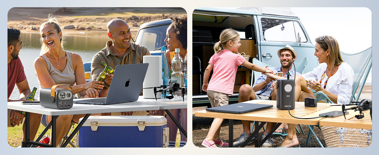 Power Bank Selore&S 60000mAh 100W з 5 портами USB-C для iPhone, Samsung, MacBook, iPad Pro, Switch, Steam Deck, Surface Go (Сірий)