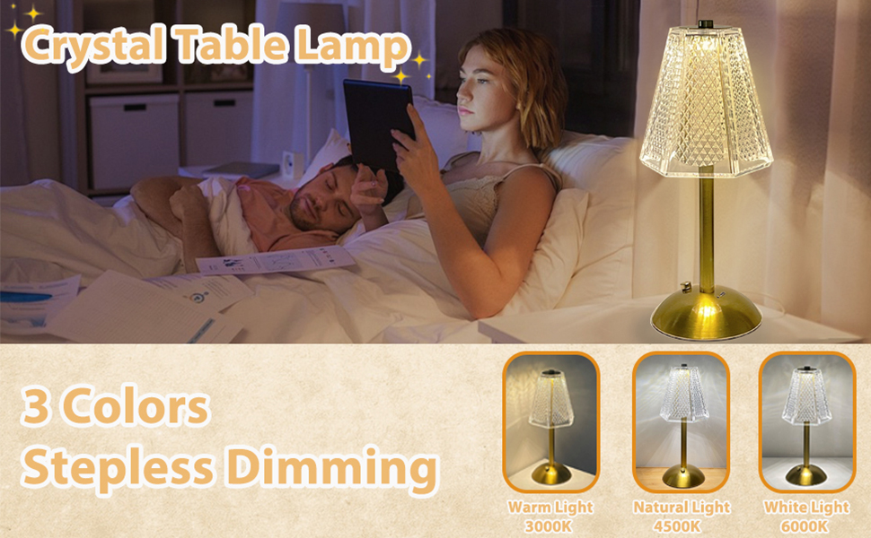 Настільна лампа Starnearby бездротова LED акумуляторна, золота, диммована сенсорна, 2 шт. для спальні, ресторану, офісу