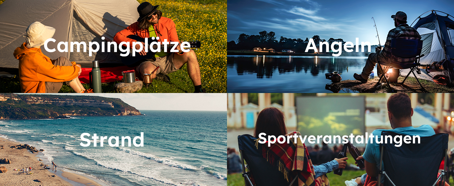 Набір 2 складаних стільців High Point Sports для кемпінгу, риболовлі та відпочинку з підсклянником та охолоджувачем (до 120 кг), сірий