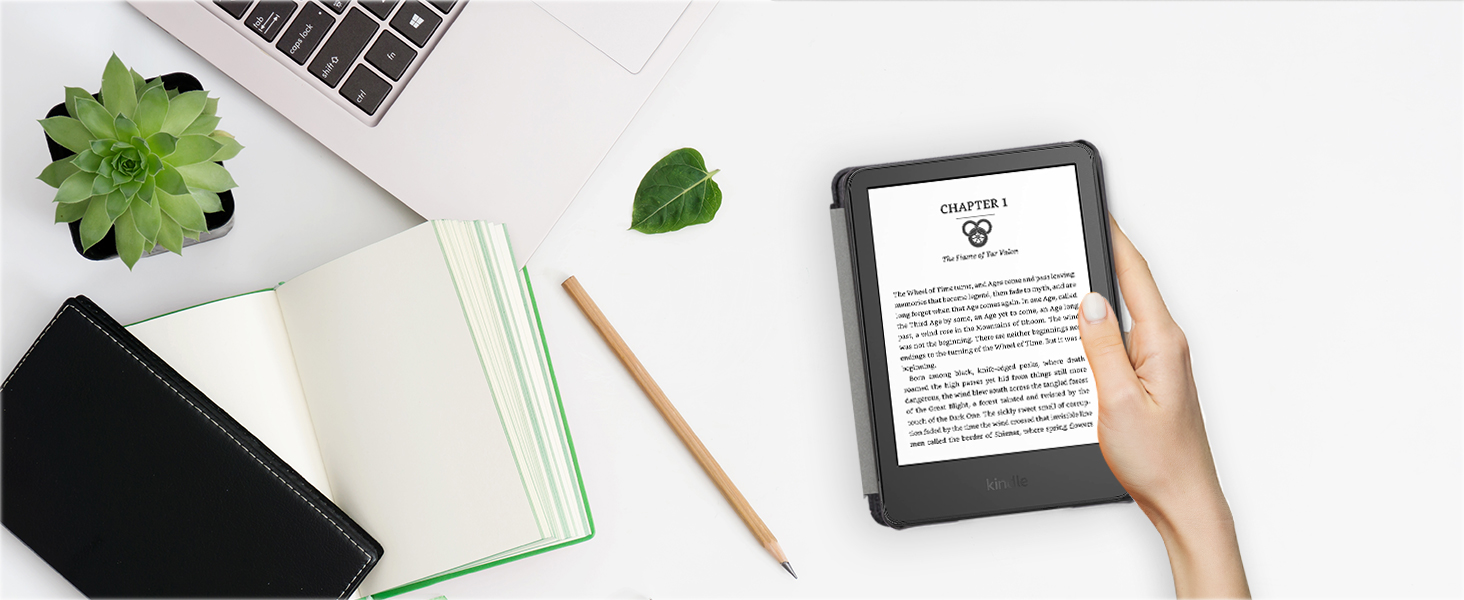 Чохол для Kindle 6' (2024/2022) WALNEW: PU шкіра, авто-сон/пробудження, Smart Cover для Ebook-Reader Kindle 6 дюймів