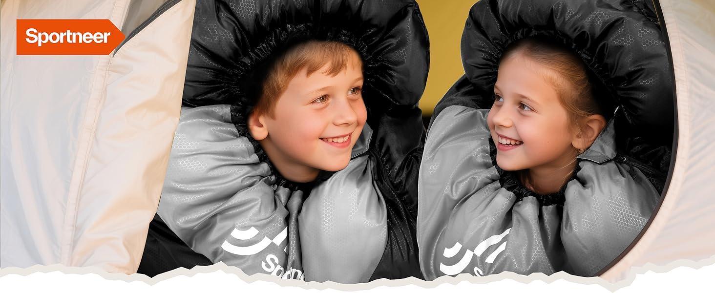 Сплячий мішок Sportneer для кемпінгу: 3-4 сезонний, легкий, компактний, для дорослих