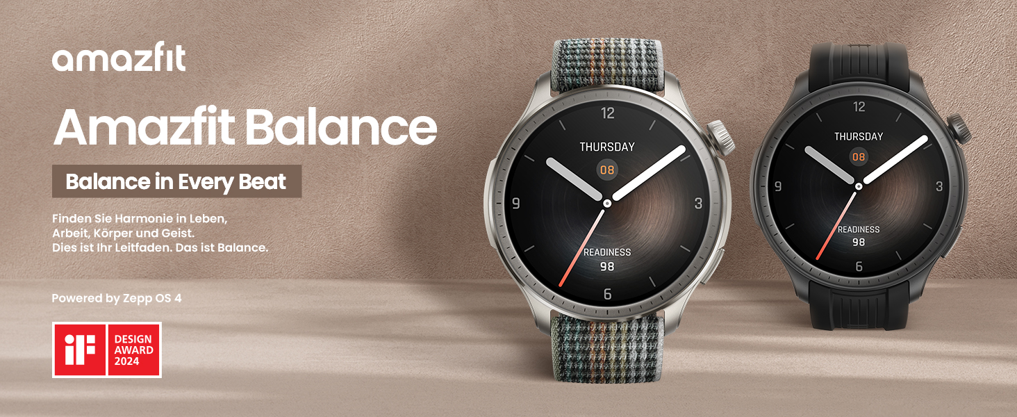 Смарт-годинник Amazfit Balance 46 мм Сірий: NFC, GPS, 150 режимів спорту, моніторинг сну та здоров'я, Bluetooth дзвінки, до 14 днів роботи