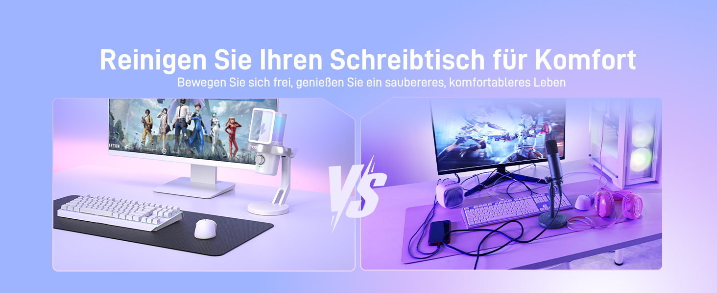 MAONO DM40 PRO Бездротовий мікрофон для ПК з RGB-підсвічуванням та ШІ-зміною голосу, 3-рівневим шумозаглушенням, для геймінгу, подкастингу та стрімінгу