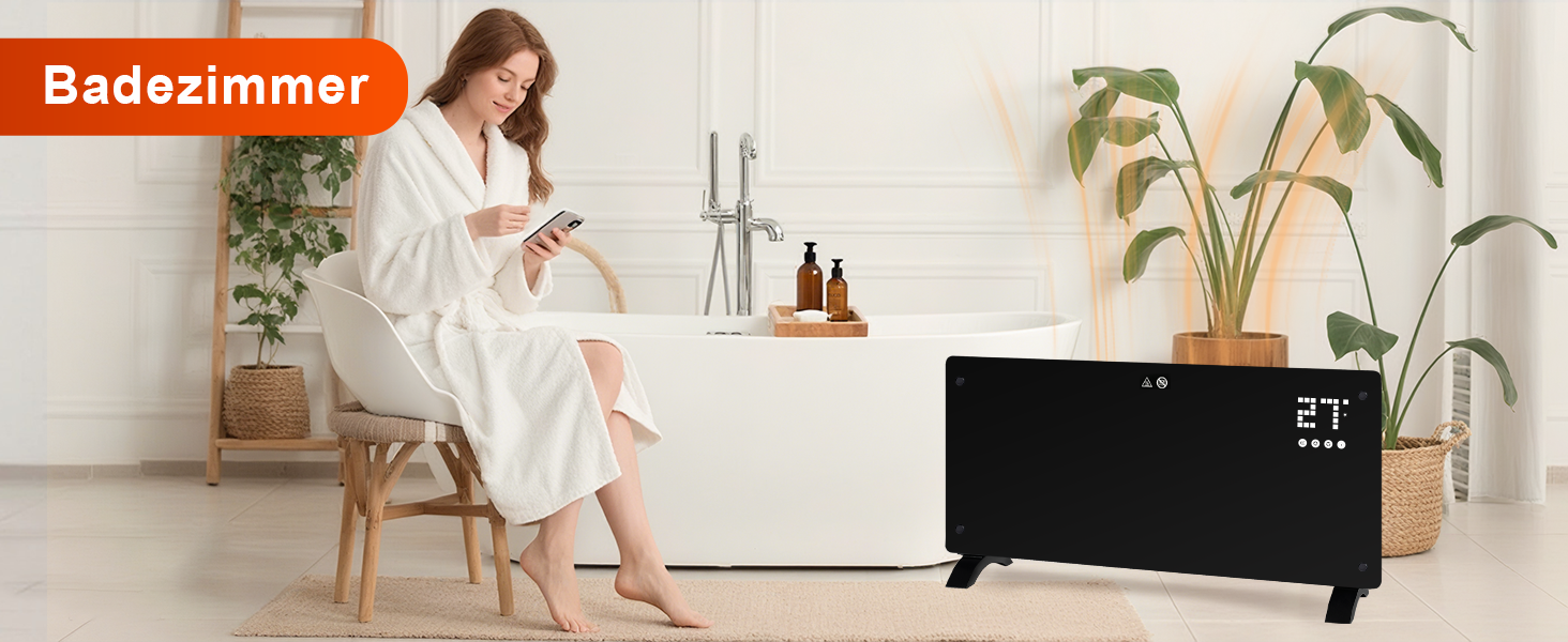 Електричний конвектор Citybee 2500W з термостатом, пульт, таймер, захист від перегріву, 2 роки гарантії