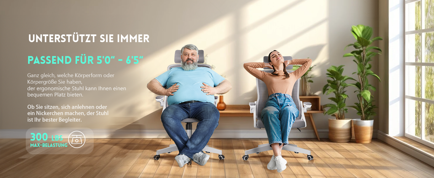 Ергономічне крісло для офісу та геймінгу з регульованими підлокітниками, широке сидіння