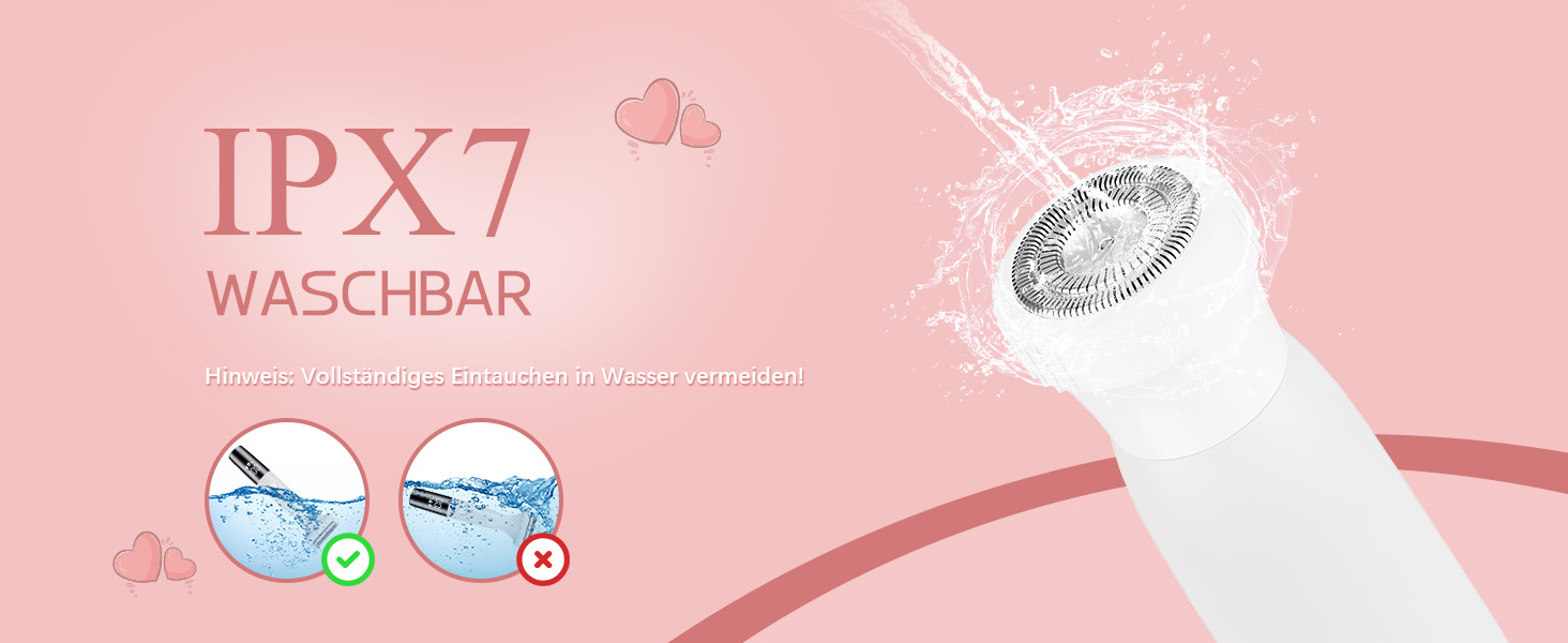 Електричний жіночий гірчак для інтимної зони 5-в-1 - для тіла, бікіні, брів та носа, IPX7, вологостійкий, білий